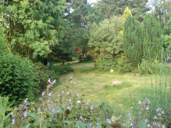 ... am Abend nach der Gartenarbeit genießt man endlich den Blick in den Garten...