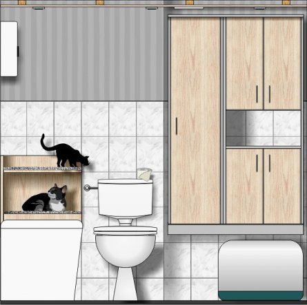 Entwurf Nieschenschrank und Katzenschlafplatz (der wird noch gebaut)